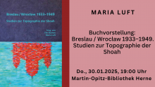 Buchvorstellung Breslau / Wrocław 1933–1949. Studien zur Topographie der Shoah